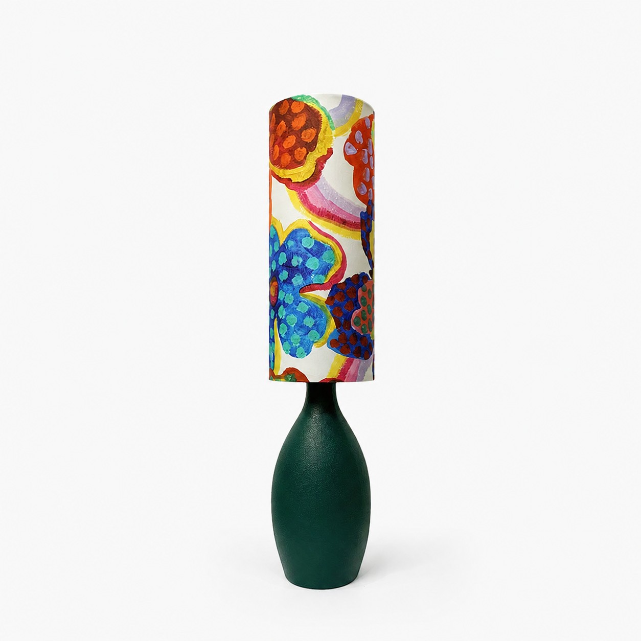 Multicolor floral table lamp